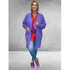 NO.1 BY OX Cardigan Long Ballonmouw  Paisley Purple